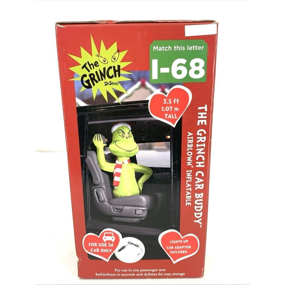 The Grinch Car Buddy Inflatable 3.5' Tall Car Use Only LED